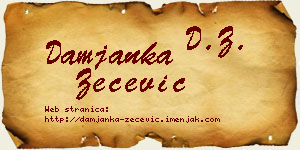 Damjanka Zečević vizit kartica